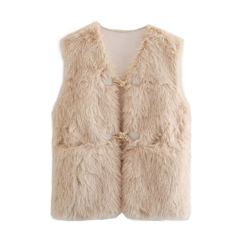 Women's Elegant Fashion Artificial Fur Warm Jackets