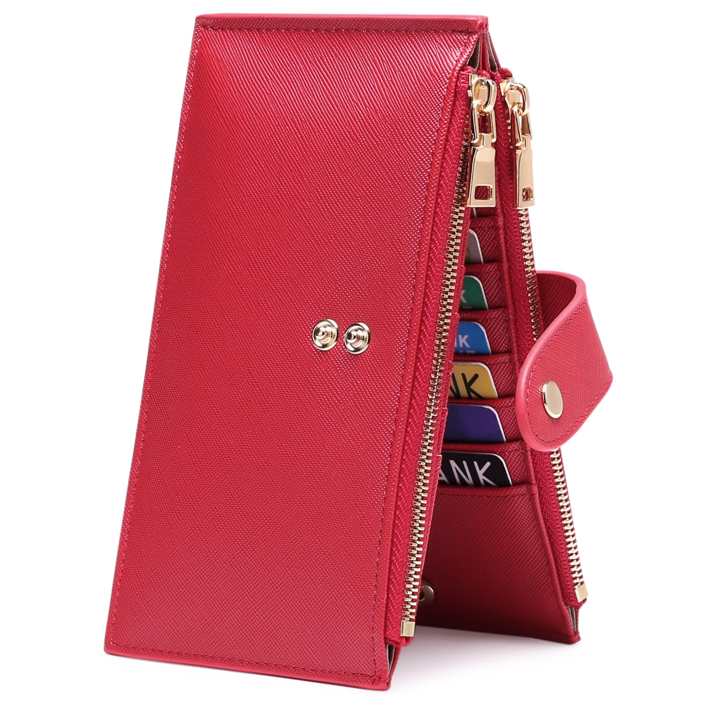 Large Capacity Multiple Slots Zipper Mobile Ladies Wallets