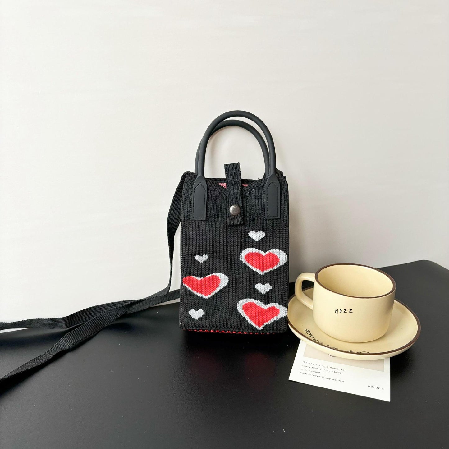Dopamine High Sense Minority Knitted Korean Phone Bags