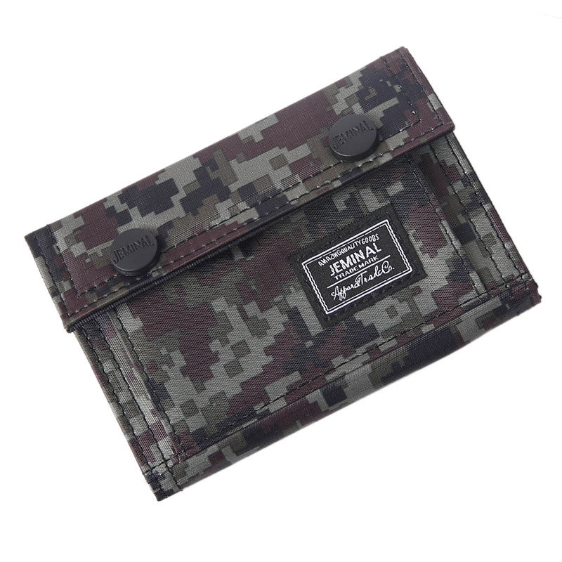 Men's Camouflage Canvas Female Korean Short Personalized Ladies Wallets