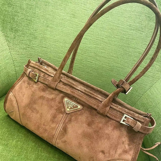 Slouchy Casual Classic Women's Frosted Suede Shoulder Bags