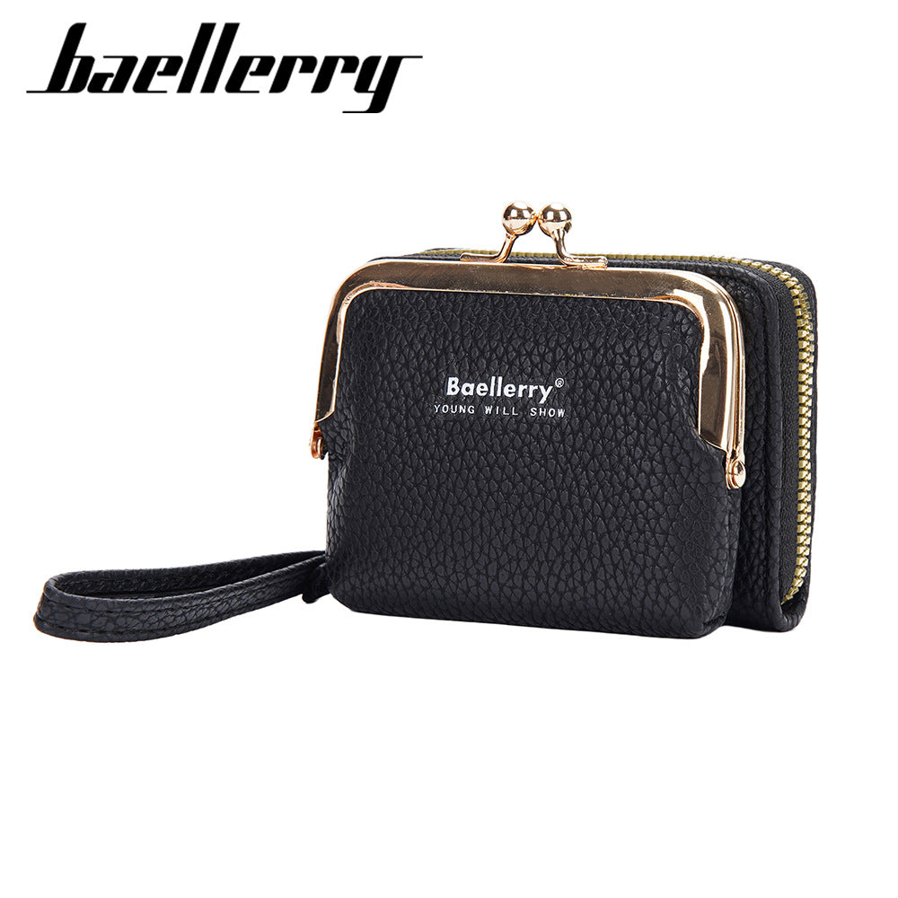 Women's Portable Zipper Expanding Mini Mouth Ladies Wallets