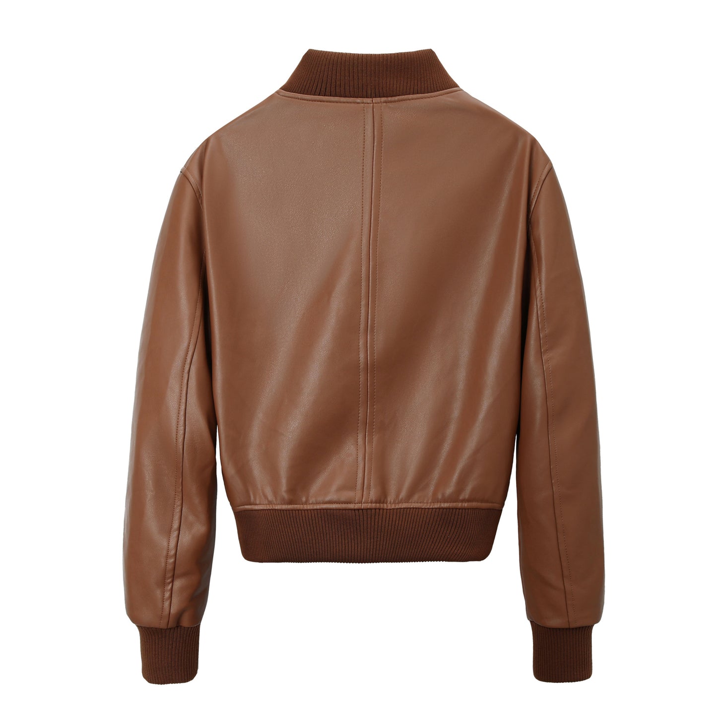 Women's Leather Stand Collar Motorcycle Pilot Street Jackets