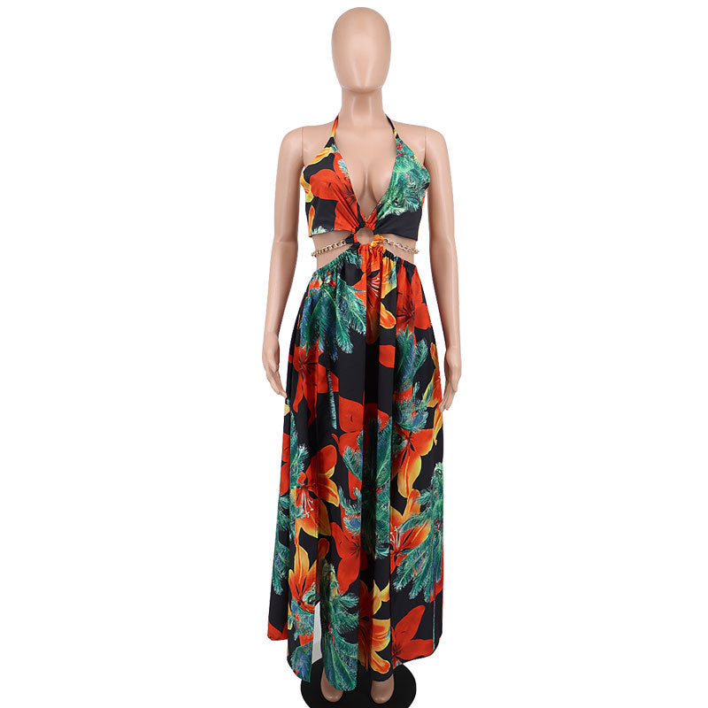 Women's Large Slightly Fat Mid-length Sling French Dresses