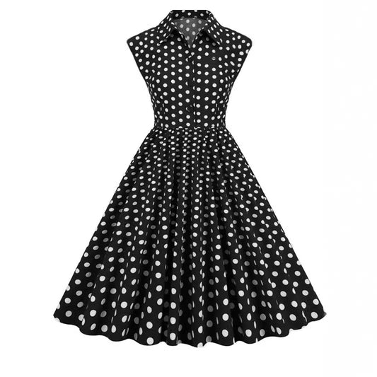Polka Dot Complex Ancient Style Vintage Dresses