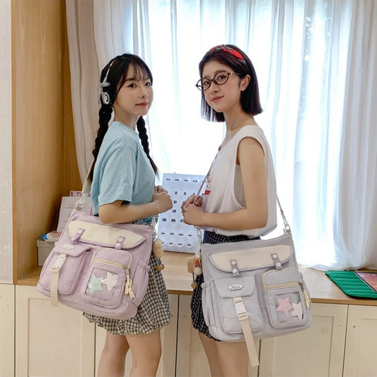 Female Korean Class Vintage Style Mori Men's Messenger Bags