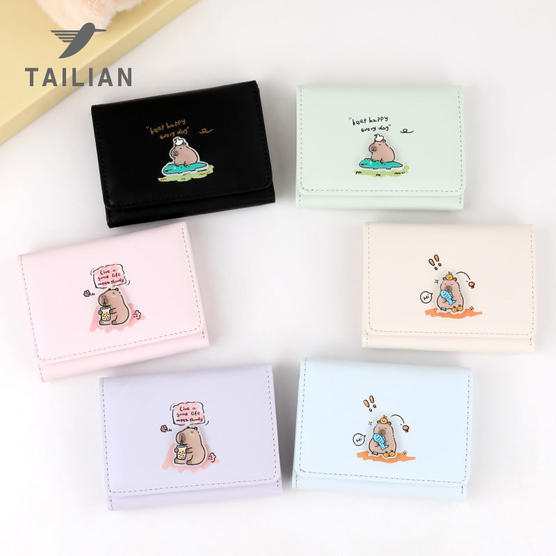 Popular Cartoon Cute Pink Storage Document Ladies Wallets