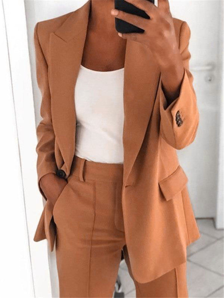 Women's Autumn Fashion Polo Collar Graceful Small Suit