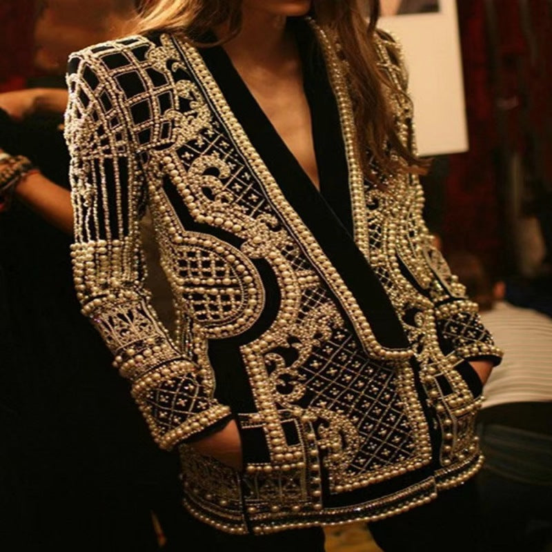 Women's Custom Long-sleeved Thickened Bubble Beads Printed Tops