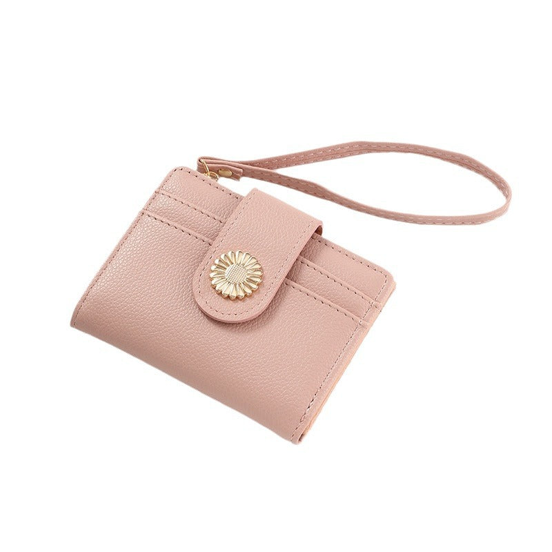 Women's Short Solid Color High-grade Zipper Ladies Wallets