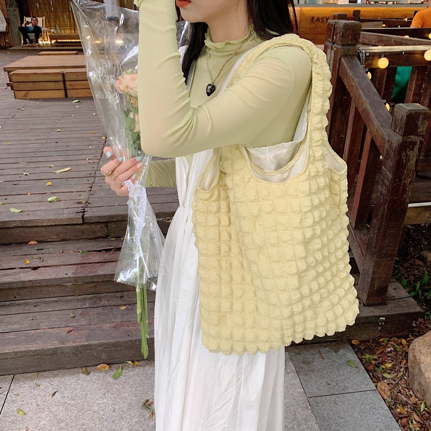 Western Style Cloud Bubble Flower Vest Shoulder Bags