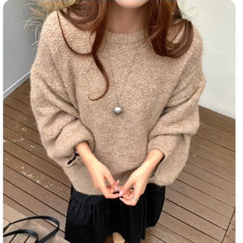 Women's High-grade Purple Pullover Milk Soft Glutinous Sweaters