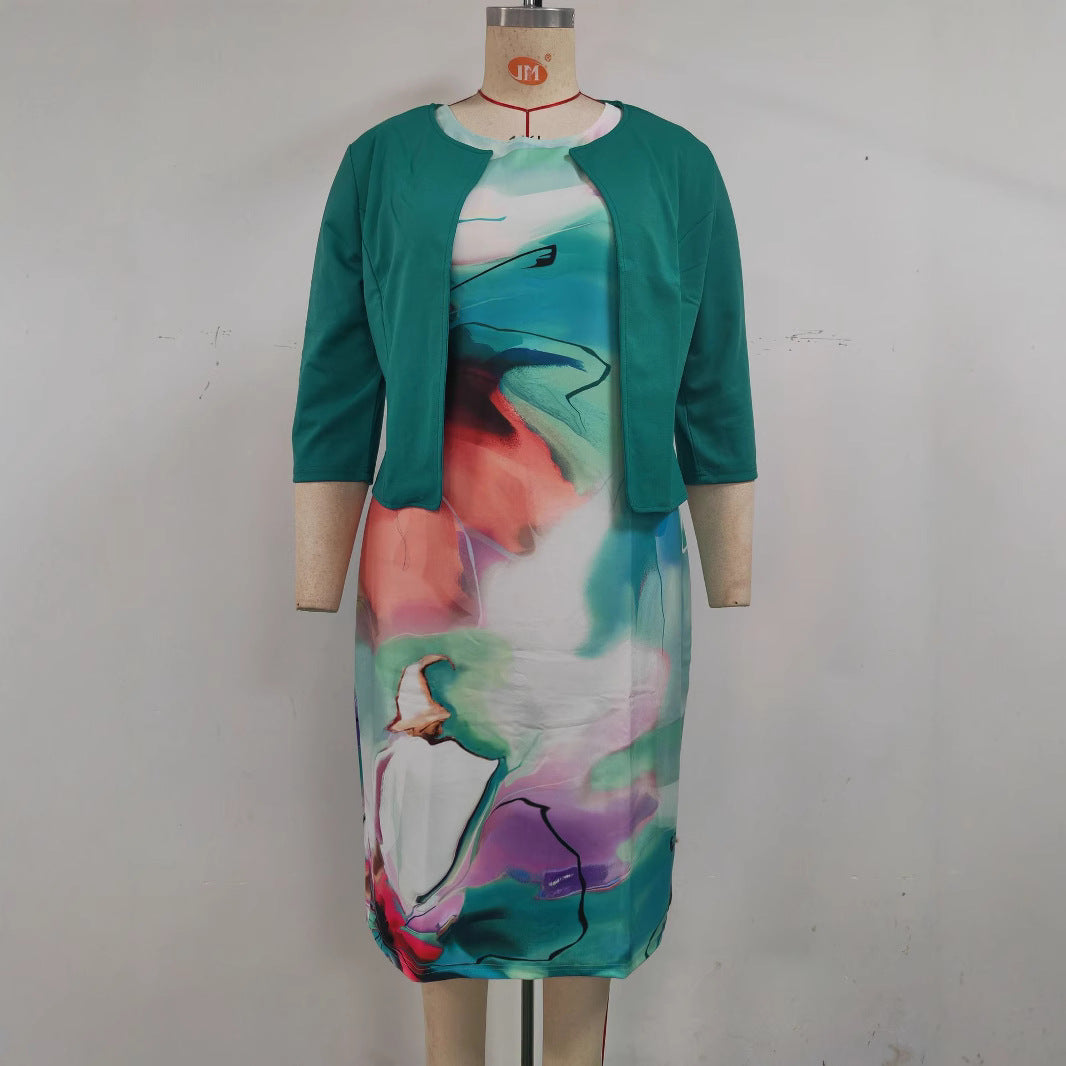 Women's African High Quality Printed Dress Two-piece Dresses