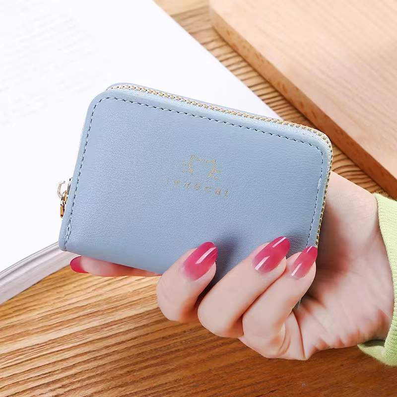 Women's & Men's & Simple Fashion Expanding Zipper License Card Holder