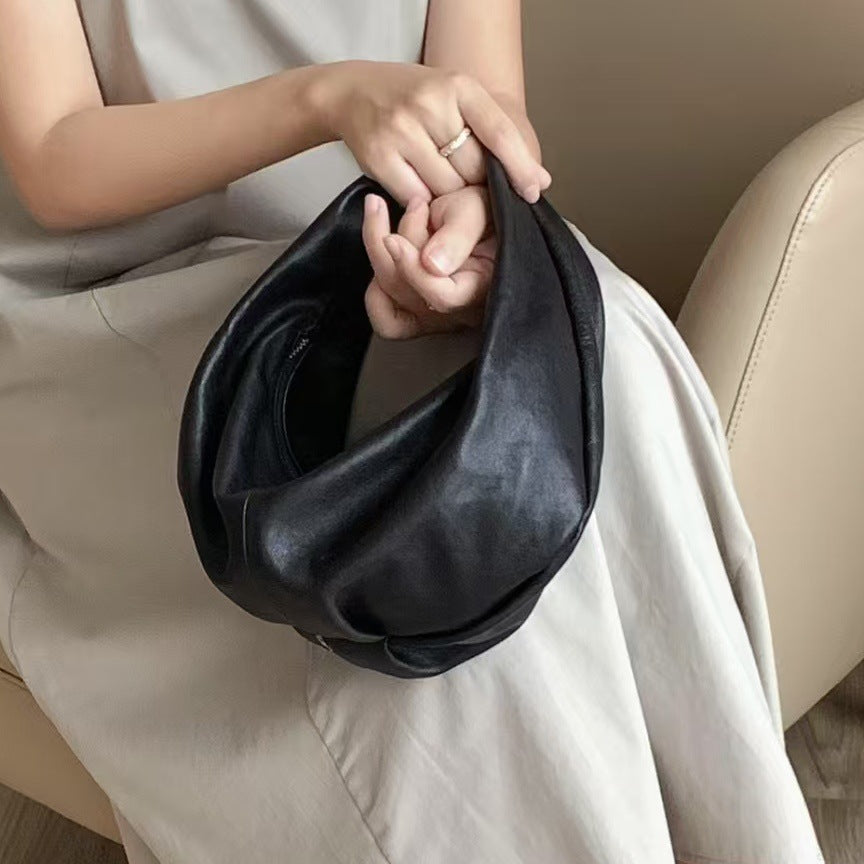 Women's Sheepskin Cloud Genuine Leather High-grade Portable Small Square Bags