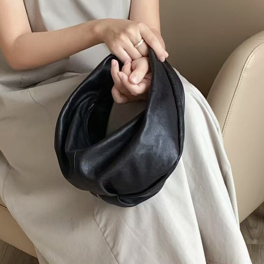 Women's Sheepskin Cloud Genuine Leather High-grade Portable Small Square Bags