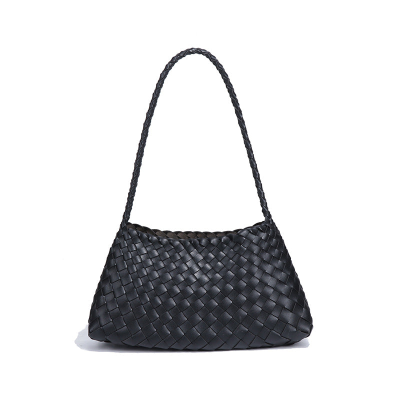 Women's Live Single Fashion Woven Underarm Retro Shoulder Bags