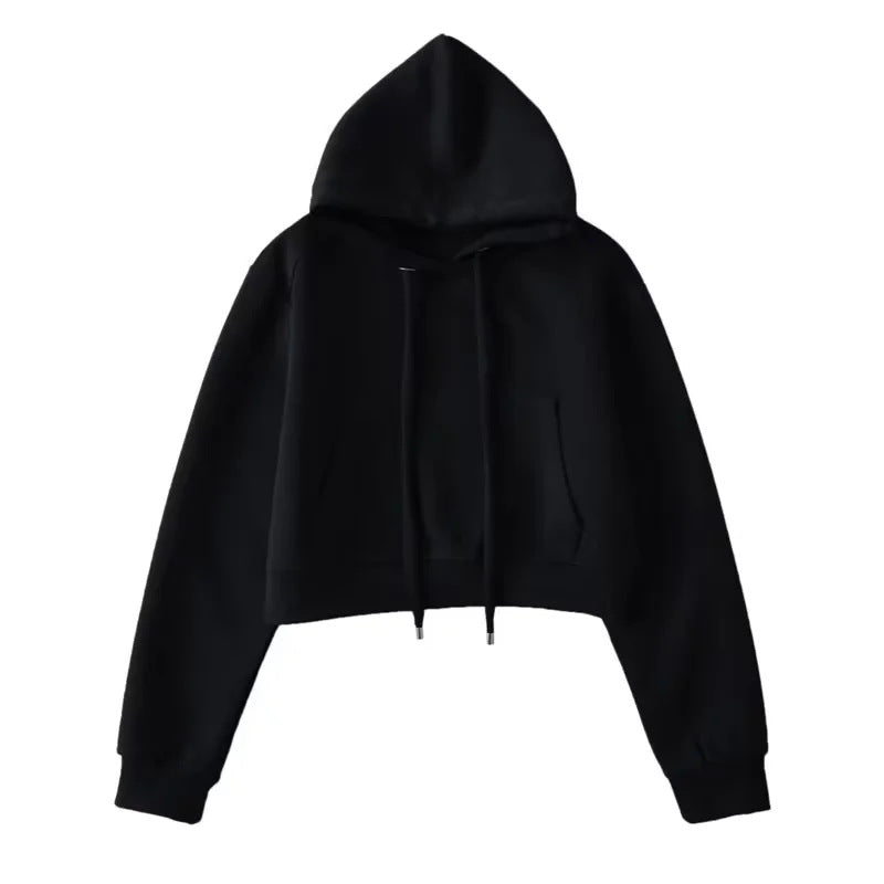 Women's Basic Hooded Large Pocket High Waist Sweaters