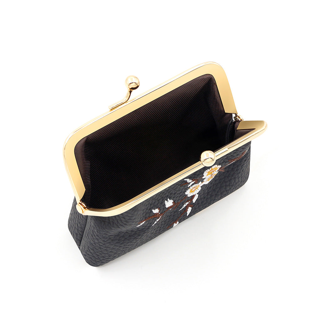 Chinese Style Embroidery For Storage Earphone Card Holder