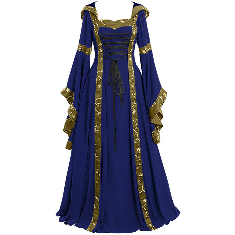 Waist Hanging Hooded Temperament Commute Large Swing Quantity Dress