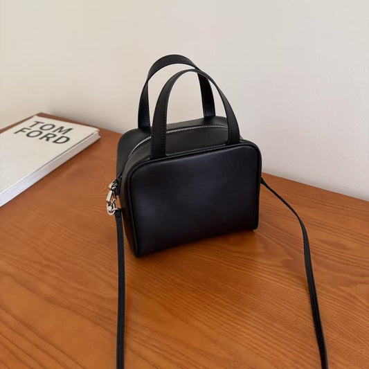 Women's Layer Cowhide Minimalist Fashion Tops Handbags