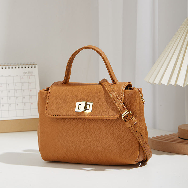 Women's Summer Retro Solid Color Commuter Handbags