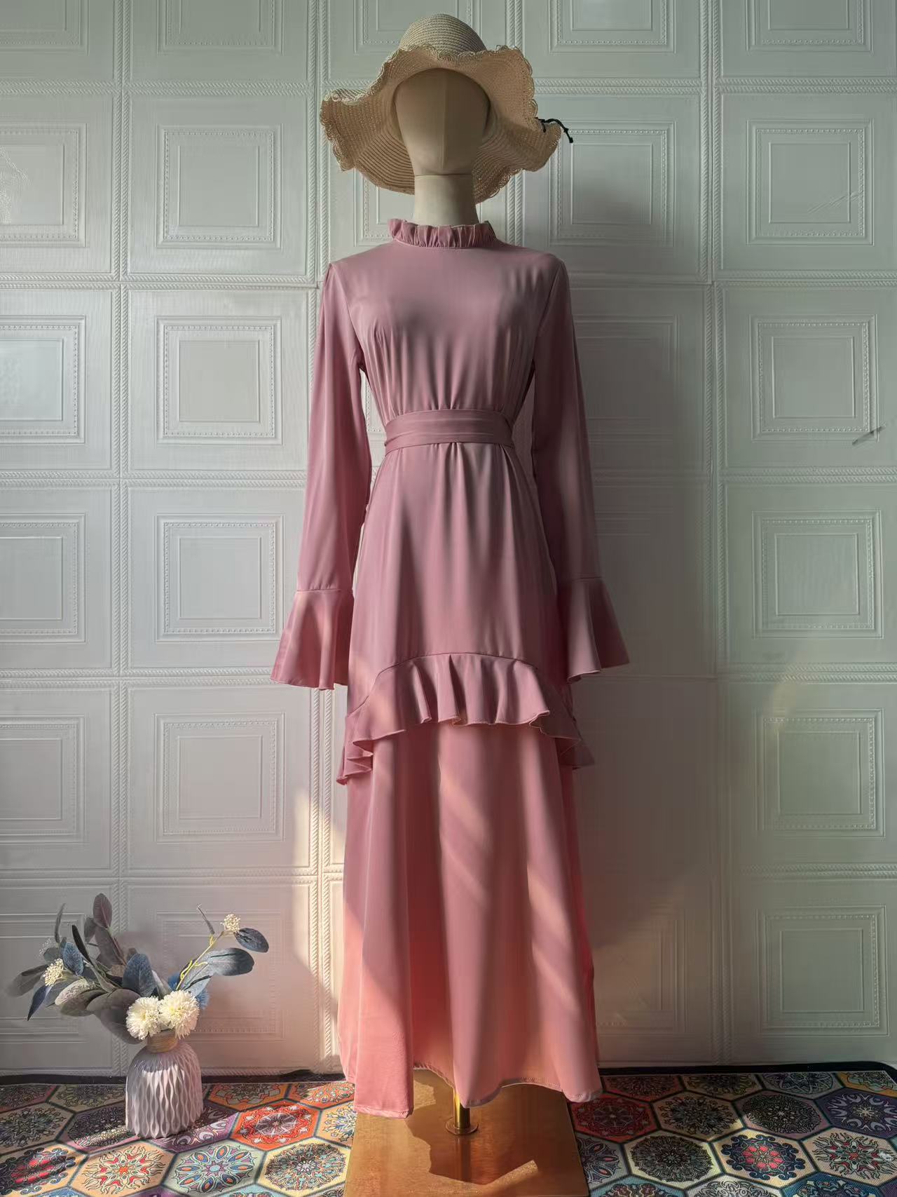 Women's Slim Fit Elegant Soft Long Sleeve Dresses