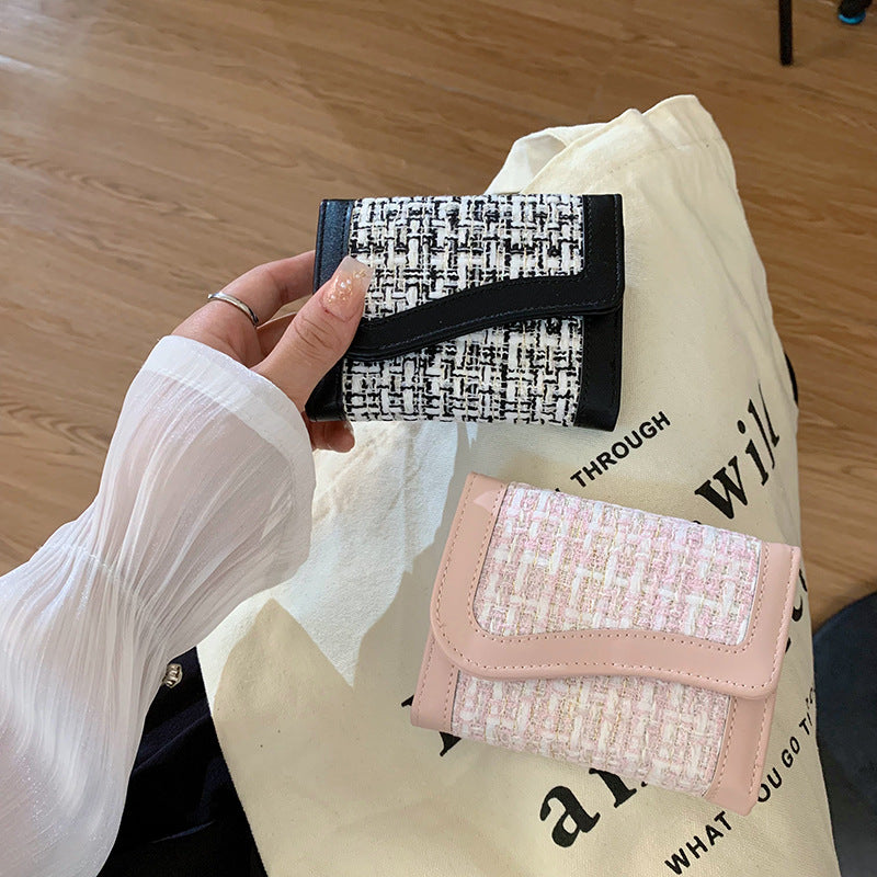 Classic Style Korean Lady Solid Color Ladies Wallets