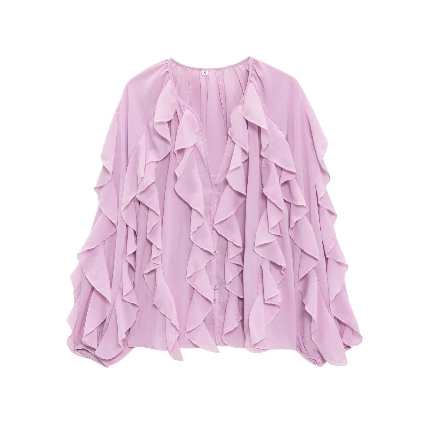 Women's Street Fashion Wear Decorative Long-sleeved Shirt Blouses