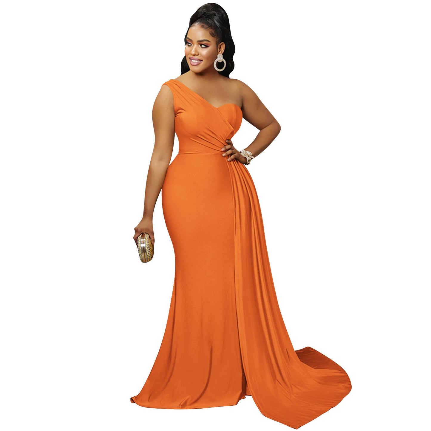 Women's Fashion Solid Color Party Tight Sleeve Dresses