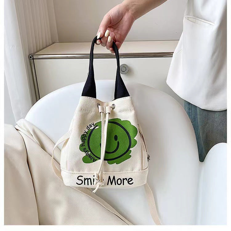 Canvas Fashionable Printing Large Capacity Simple Shoulder Bags