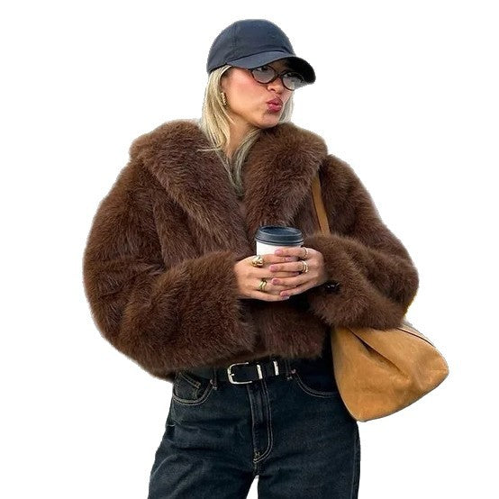 Women's Style Fox Fur Faux Light Plush Coats