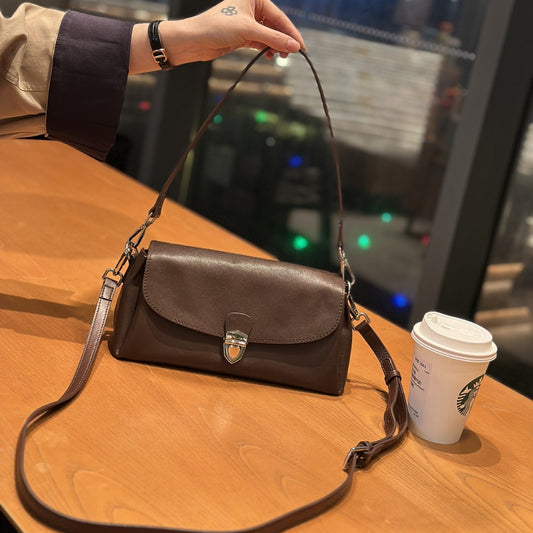 Soft Cowhide Fashion Old Money Style Crossbody Bags