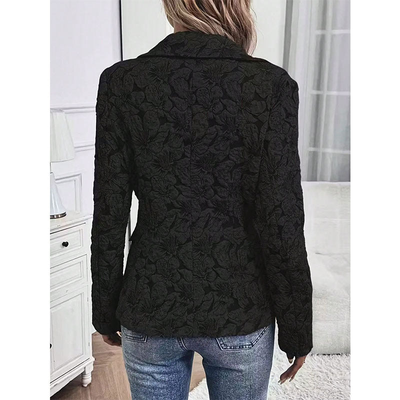Comfortable Women's Retro Digital Printing Slim Small Suit