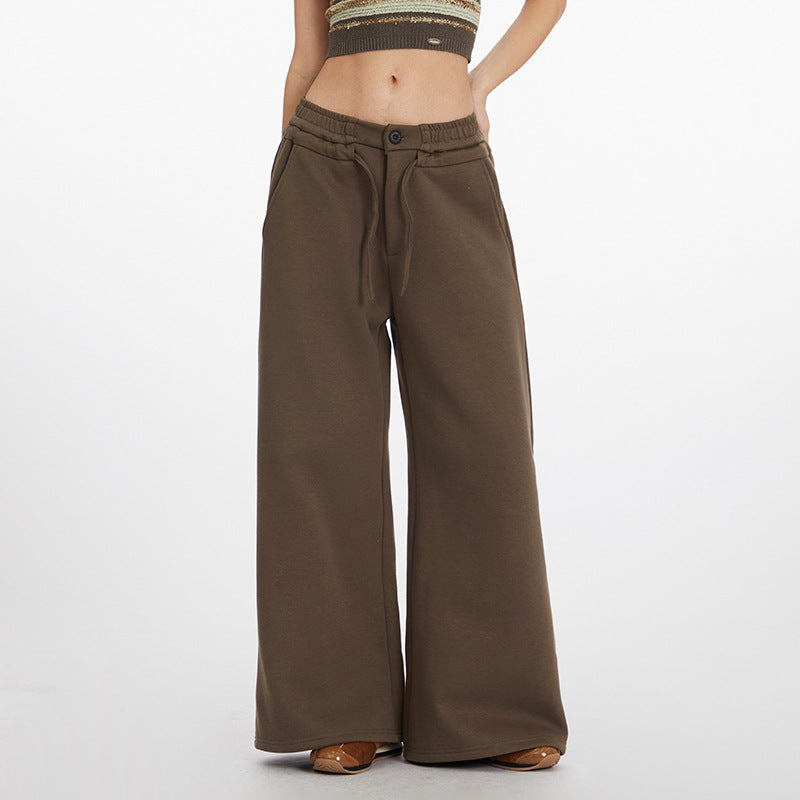 Women's Summer Long Mop Sports Trousers With An Waist Pants