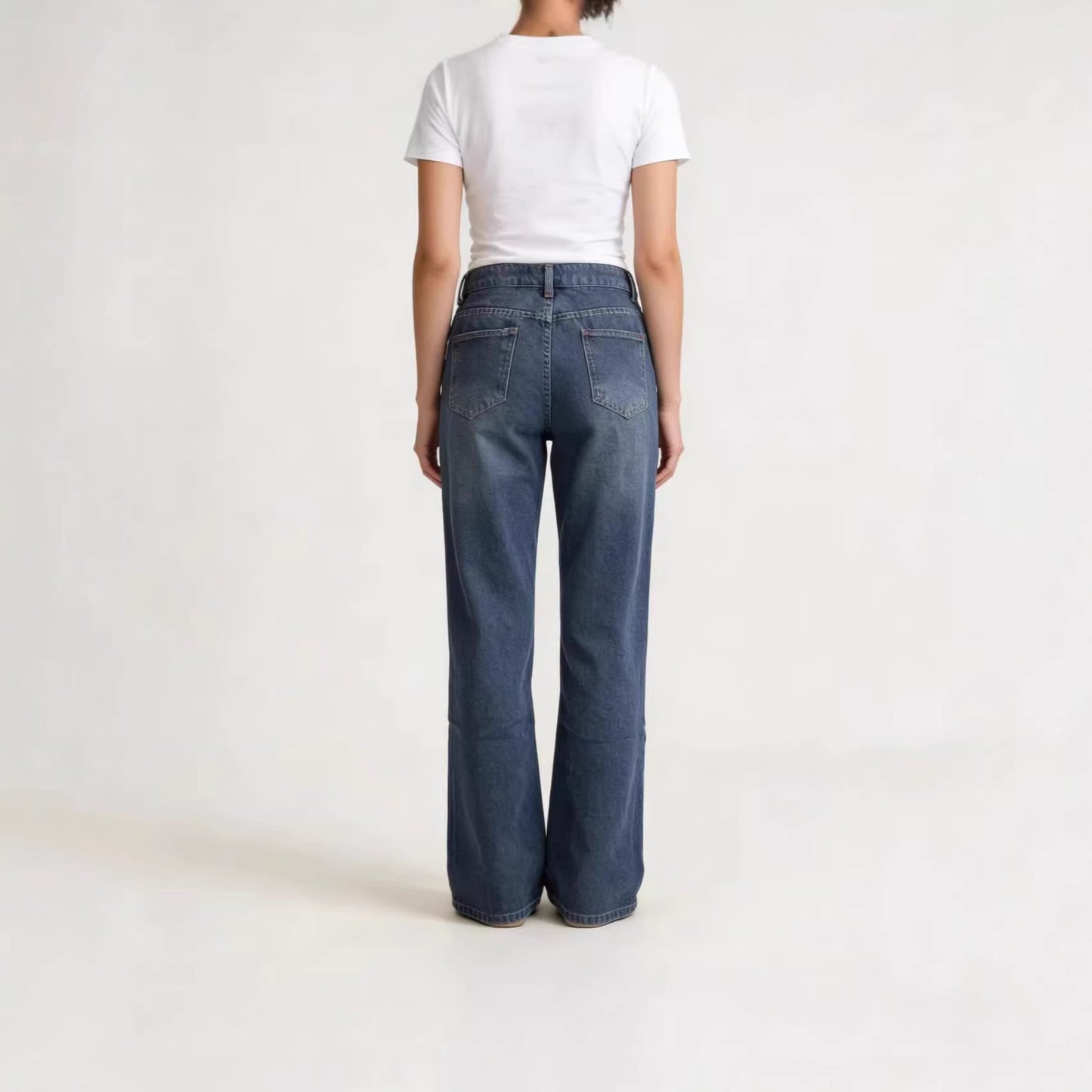 Women's Leg Hot Loose Street Low Waist Retro Jeans