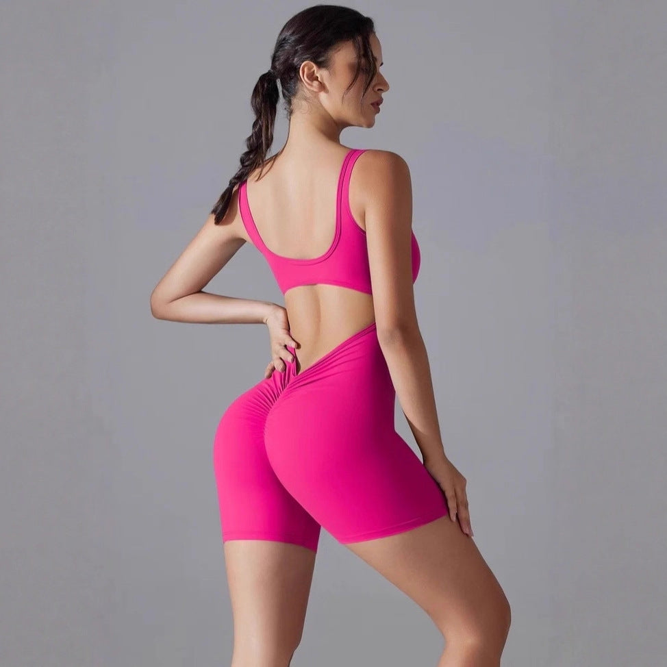 Women's Tight-fitting Solid Color Yoga Clothes Skinny Jumpsuits