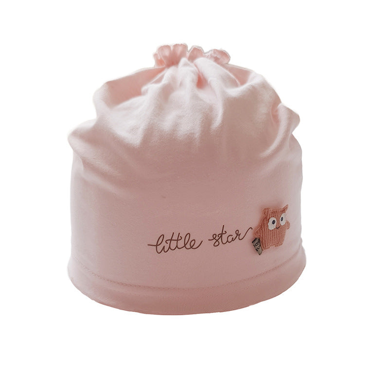 Women's Cotton Cartoon Flower Bear Confinement Headscarf Bags