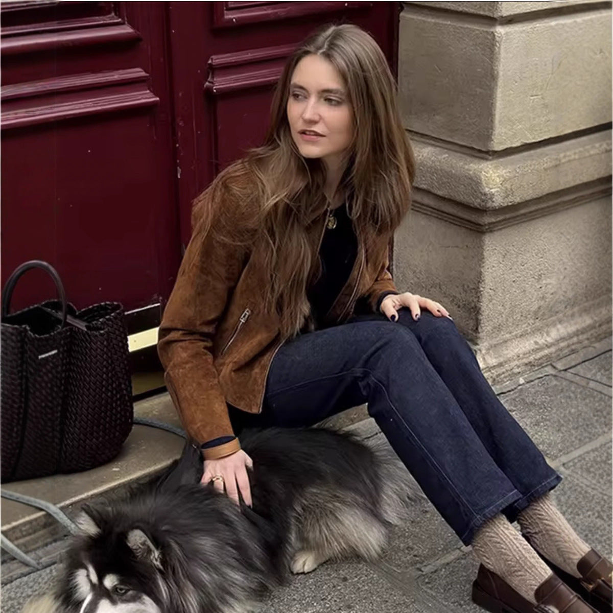 Women's Popular Fashion Polo Collar Zipper Jackets