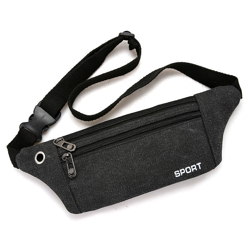 Men's Canvas Mobile Sport Climbing Running Pouch Construction Men's Chest Bags