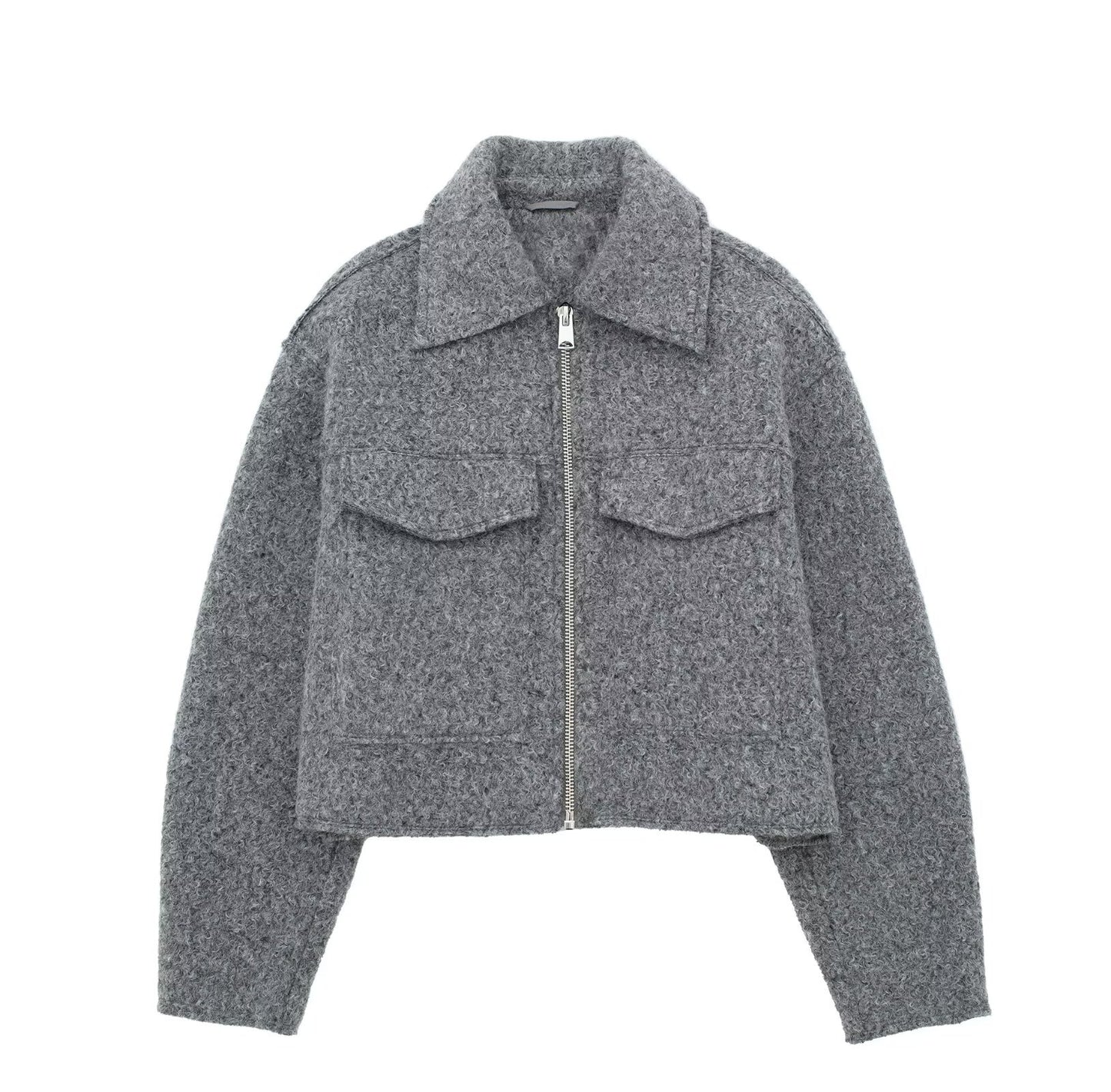 Graceful Elegant Autumn Bead Leather Loose Coats