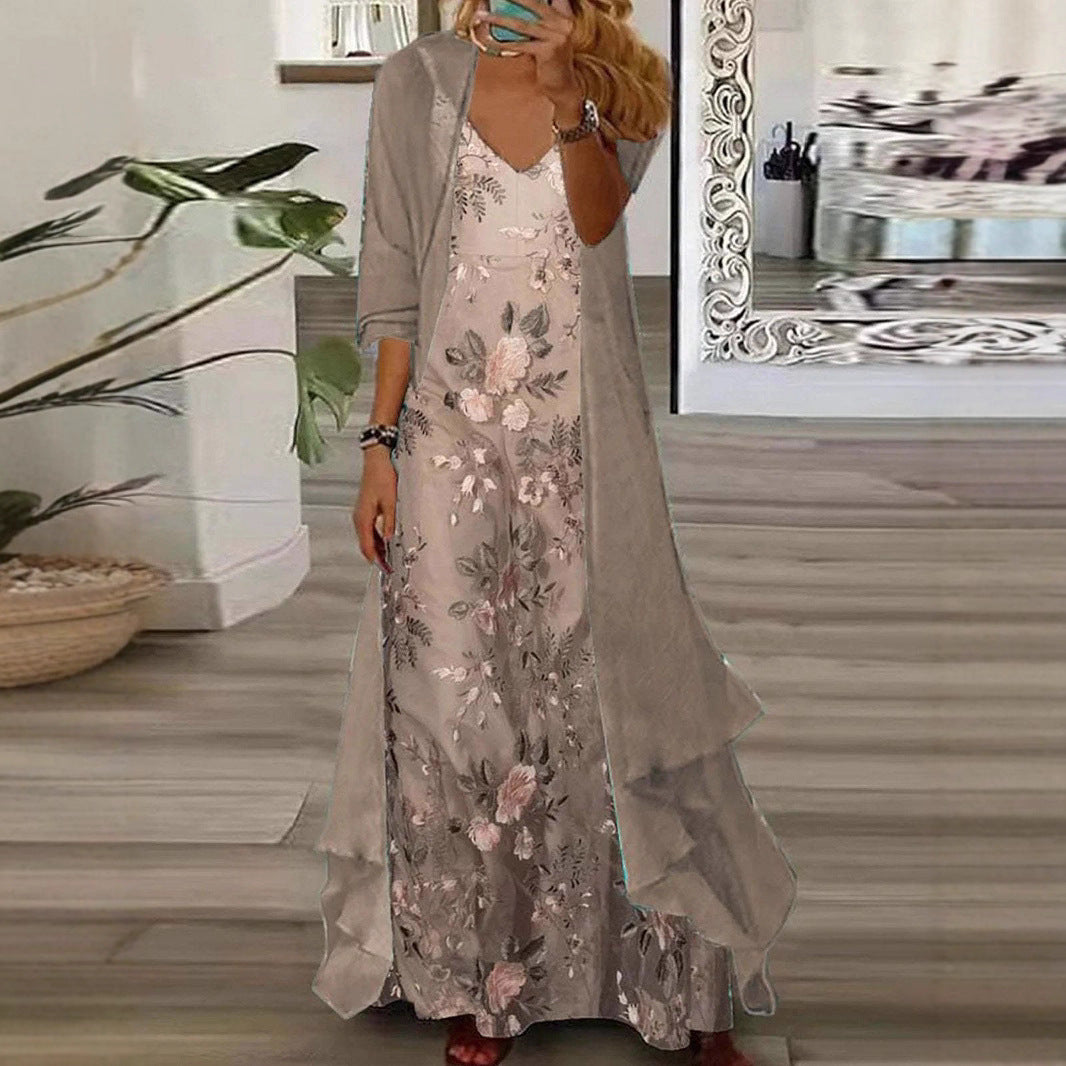 Elegant Graceful Dress Embroidery Craft Retro Dresses