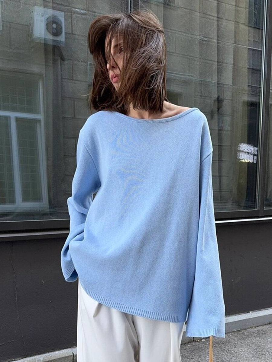 Cotton Pullover Loose Temperament Lazy Sexy Sweaters