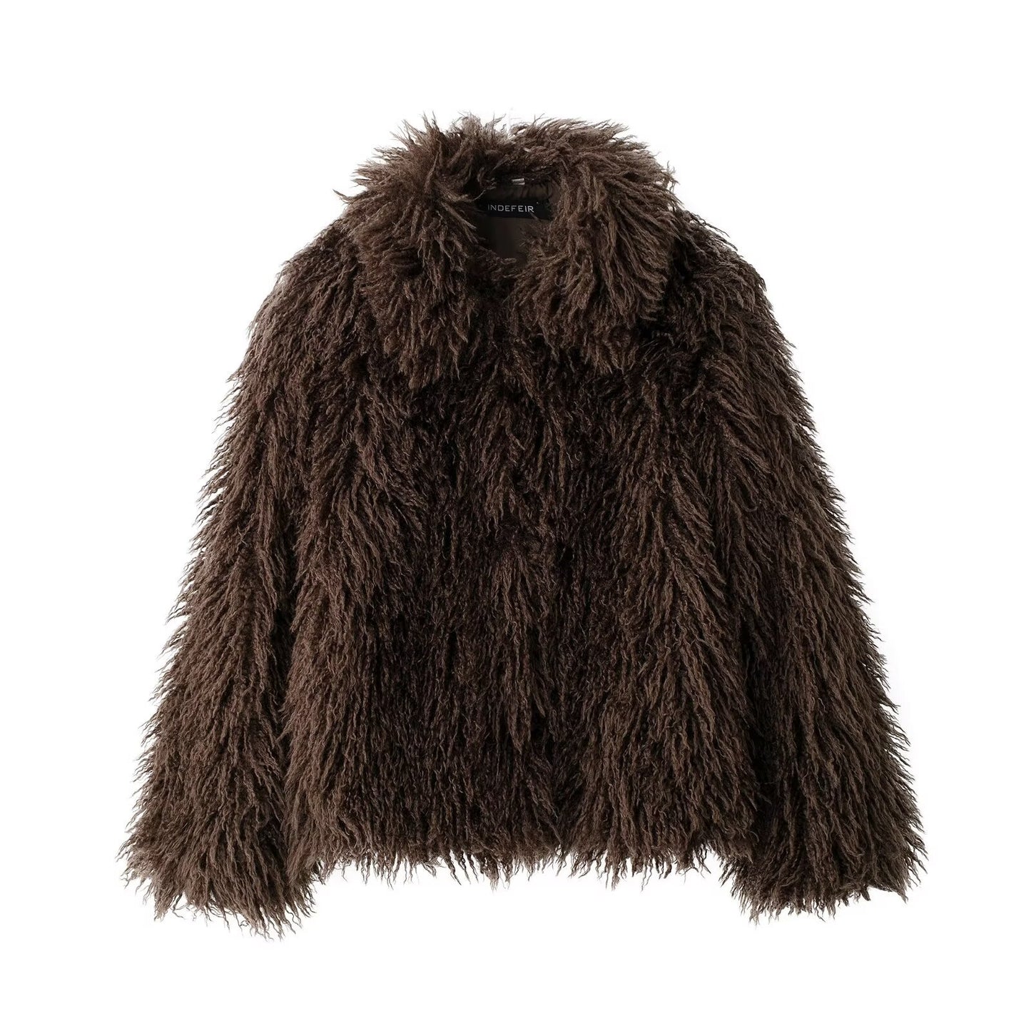 Women's Wear Artificial Fur Effect Warm Long Coats