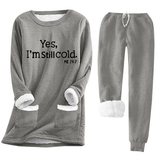 Women's Long-sleeved Pullover Casual Thickening Letter Print Sweaters