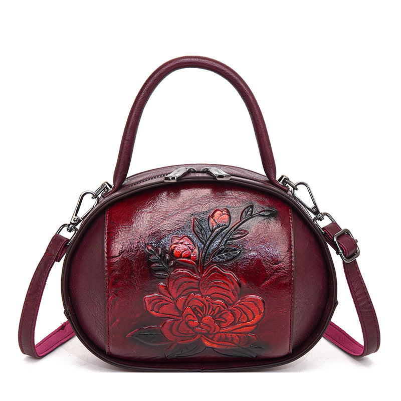Women's For Mom Ethnic Style Leather Carving Handbags