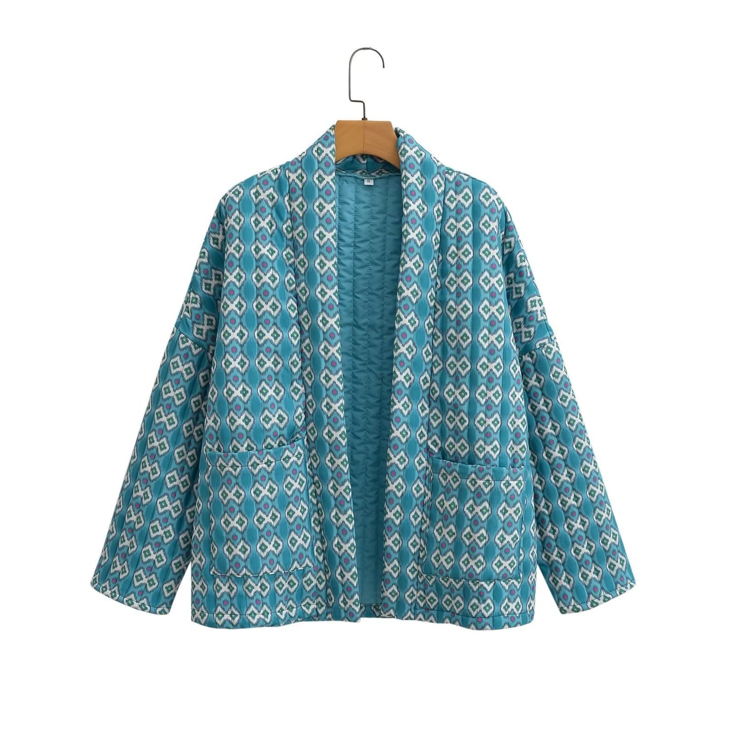 Women's Ethnic Style Quilted Cotton Printing Thin Coats