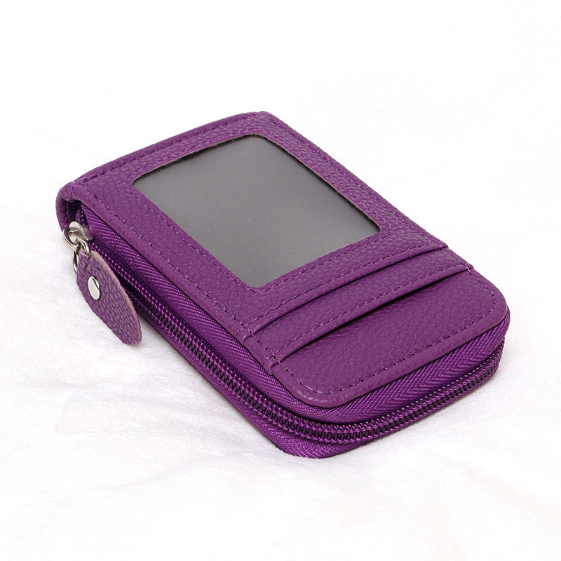 Creative Organ Multifunctional Zipper Vertical Short Card Holder