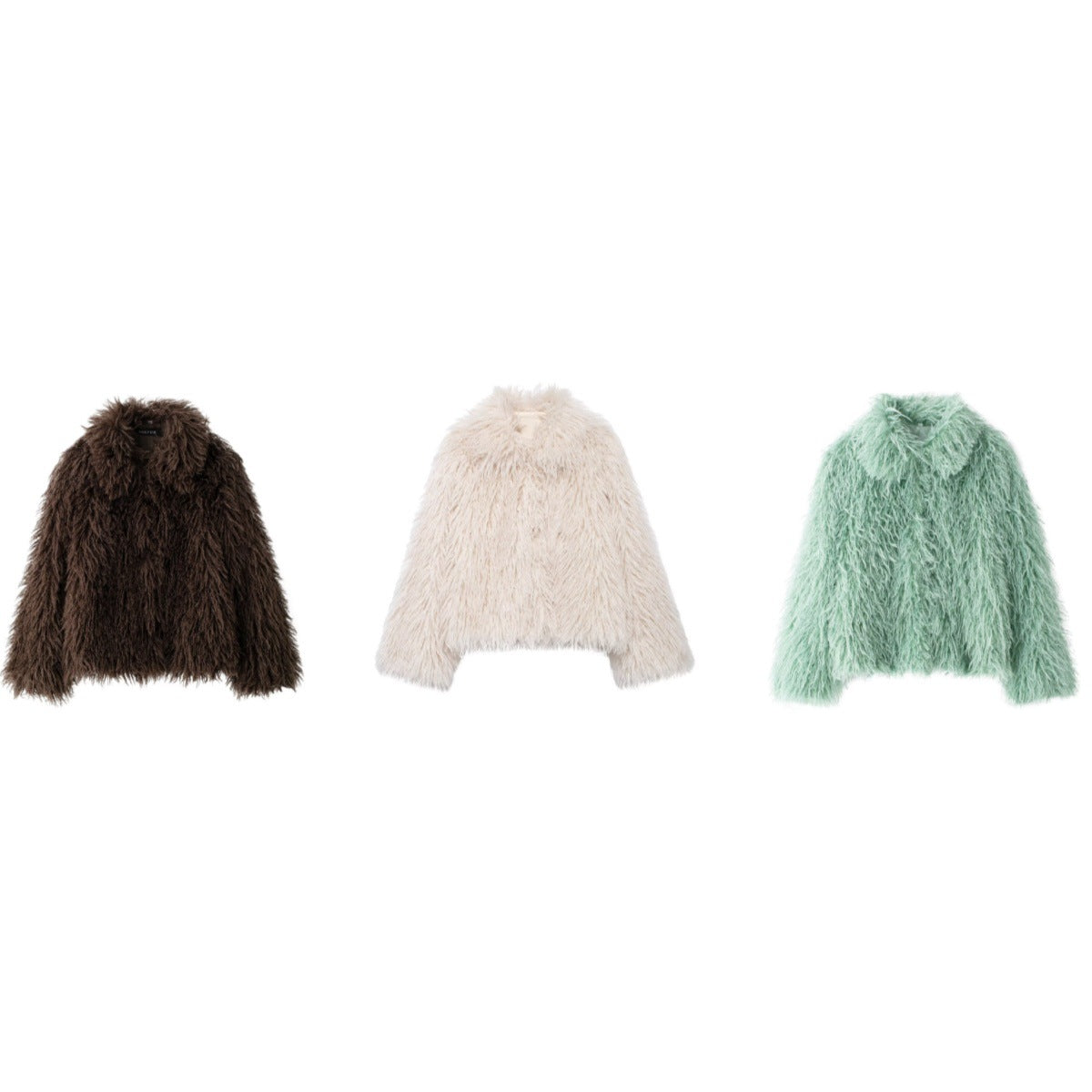 Women's Wear Artificial Fur Effect Warm Long Coats
