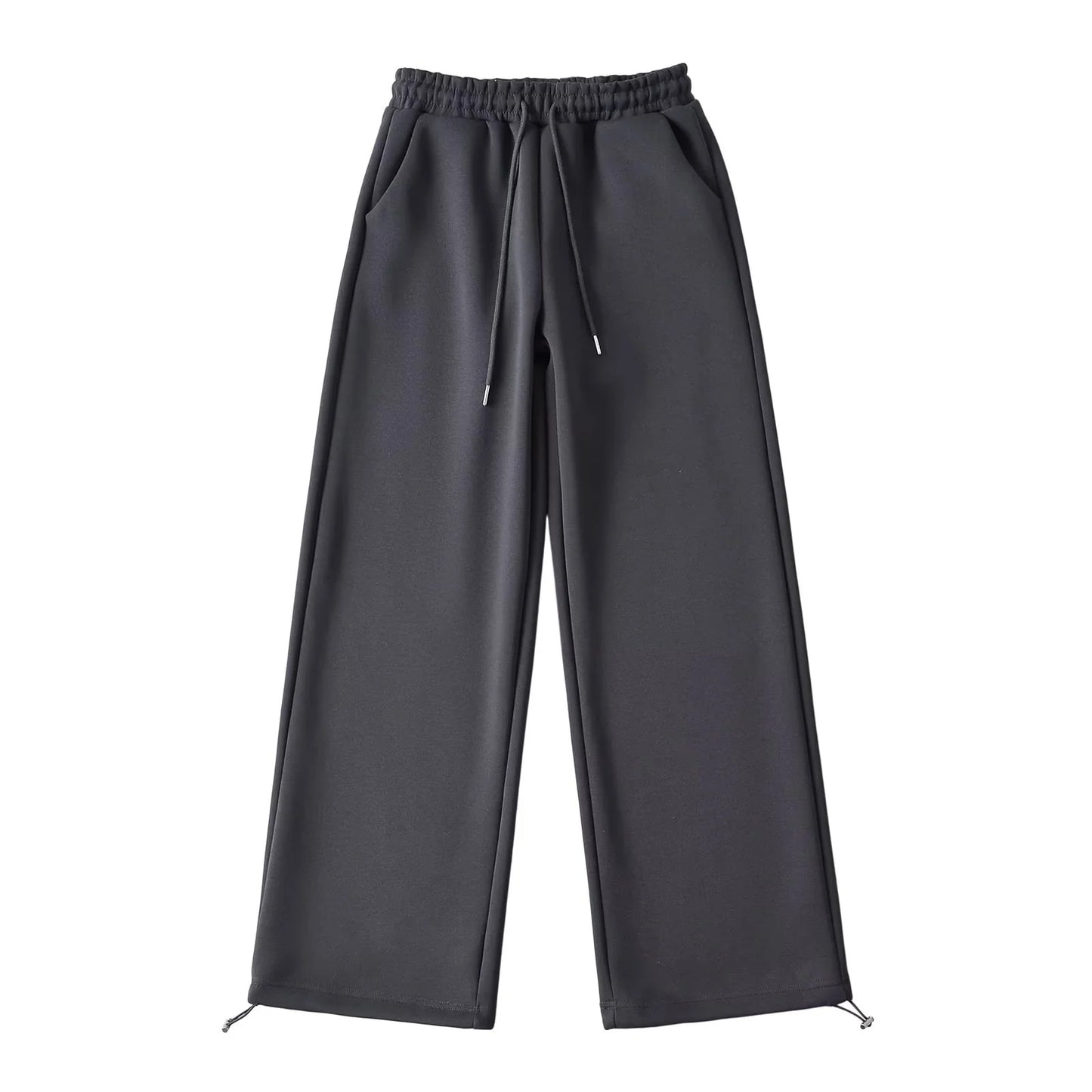 Casual Basic Style Versatile Elastic Lace Pants